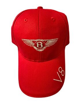 Bentley Continental GT V8 Red Strapback Hat Luxury Car Cap